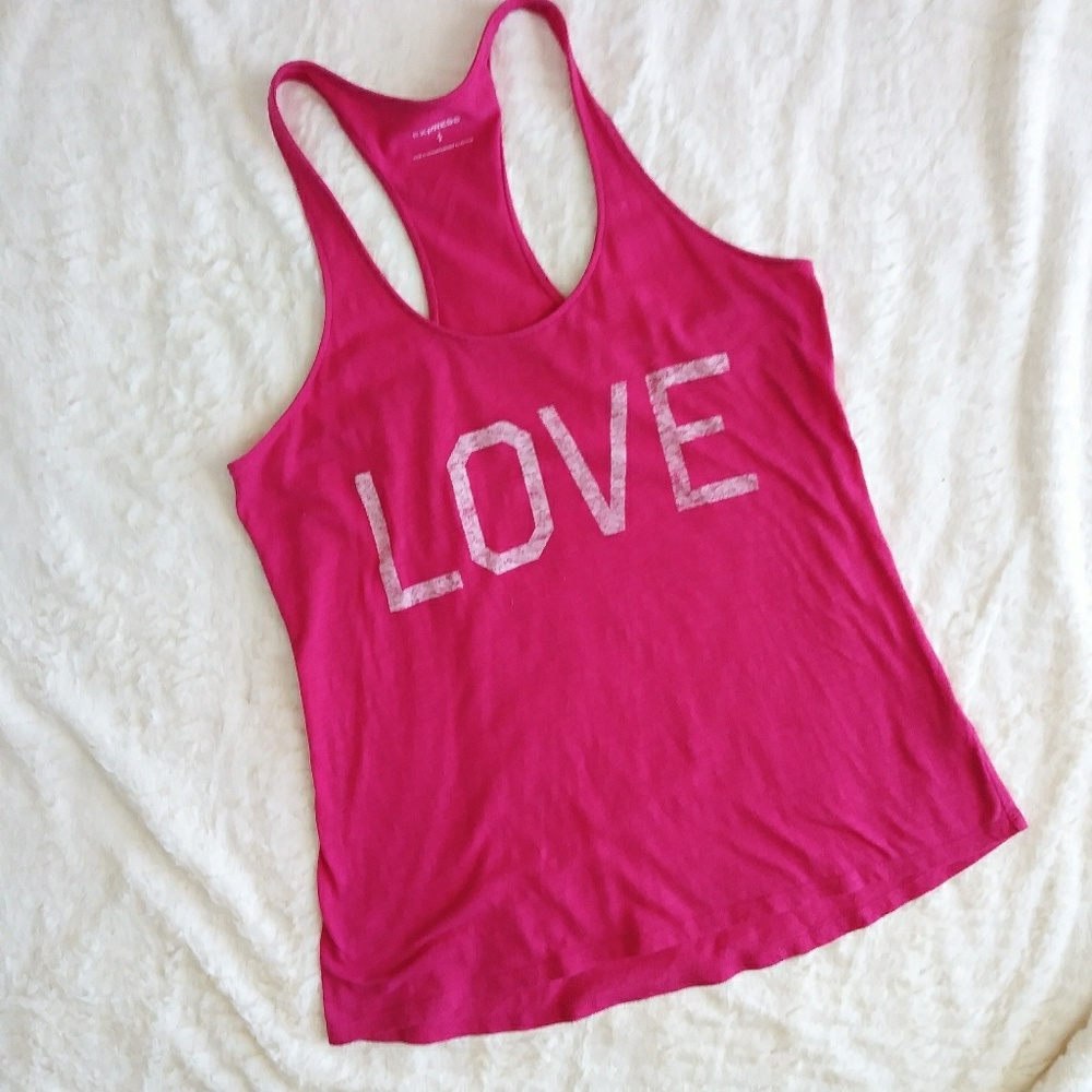 {Express} "Love" Racerback Tank